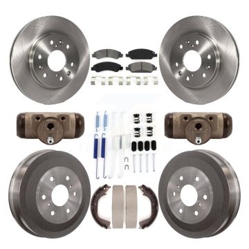Front Rear Brake Rotor Semi-Metallic Pad And Drum Kit (9Pc) For GMC Sierra 1500 Chevrolet K8S-102487