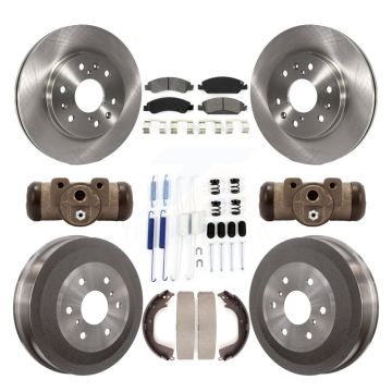 Front Rear Brake Rotor Semi-Metallic Pad And Drum Kit (9Pc) For GMC Sierra 1500 Chevrolet K8S-102488