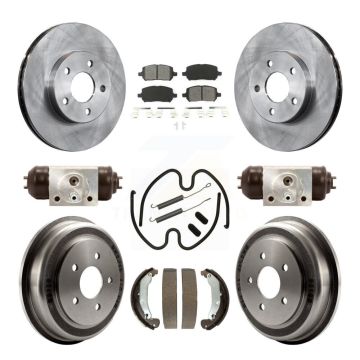 Front Rear Brake Rotor Semi-Metallic Pad Drum Kit (9Pc) For 07 Chevrolet Cobalt LT/LTZ/LS K8S-102489