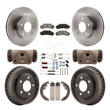 Front Rear Brake Rotor Semi-Metallic Pad And Drum Kit (9Pc) For 2001-2002 Ford Ranger 4WD K8S-102501