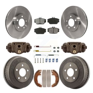 Front Rear Brake Rotor Semi-Metallic Pad And Drum Kit (9Pc) For Ford Taurus Mercury Sable K8S-102503