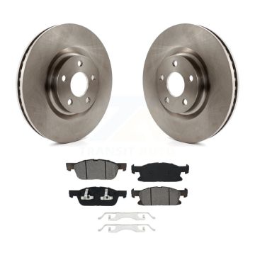 Front Brake Rotor And Semi-Metallic Pad Kit For Ford Edge With 316mm Diameter K8S-102576