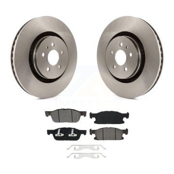 Front Disc Brake Rotors And Semi-Metallic Pads Kit For Ford Edge Lincoln Nautilus MKX K8S-102577