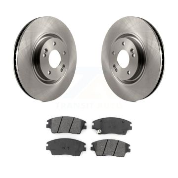 Front Disc Brake Rotors And Semi-Metallic Pad Kit For 2017-2022 Kia Sportage Turbocharged K8S-102581