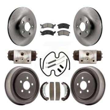 Front Rear Brake Rotor Semi-Metallic Pad And Drum Kit (9Pc) For Pontiac Sunfire Chevrolet K8S-102587