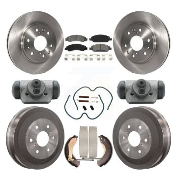 Front Rear Brake Rotors Semi-Metallic Pad Drum Kit (9Pc) For Chevrolet Silverado 1500 GMC K8S-102591
