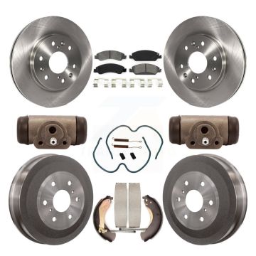 Front Rear Brake Rotors Semi-Metallic Pad Drum Kit (9Pc) For Chevrolet Silverado 1500 GMC K8S-102592