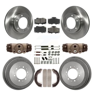 Front Rear Disc Brake Rotors Semi-Metallic Pads And Drum Kit (9Pc) For Toyota 4Runner K8S-102622