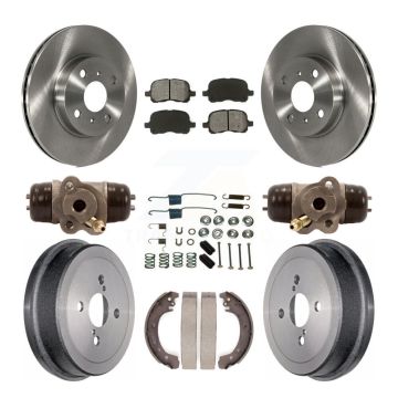 Front Rear Brake Rotors Semi-Metallic Pad Drum Kit (9Pc) For 02 Toyota Corolla From 04 K8S-102638