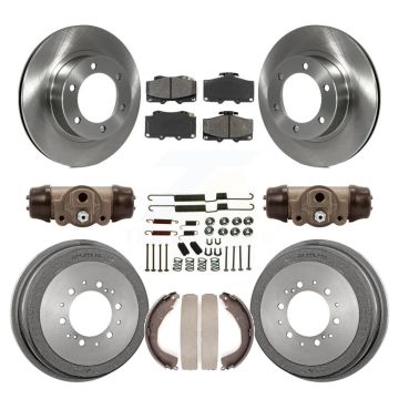 Front Rear Disc Brake Rotors Semi-Metallic Pads And Drum Kit (9Pc) For Toyota 4Runner K8S-102649
