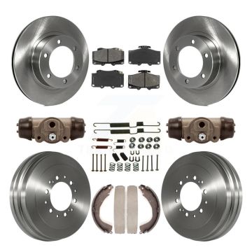 Front Rear Brake Rotor Semi-Metallic Pad Drum Kit (9Pc) For 02 Toyota 4Runner Limited/SR5 K8S-102650