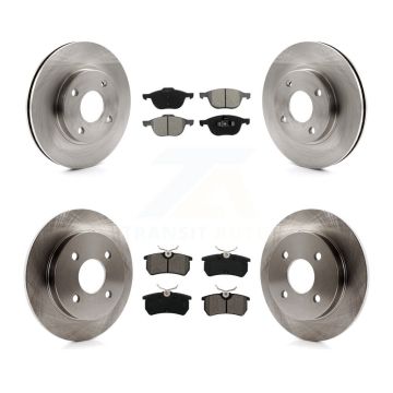 Front Rear Disc Brake Rotors And Semi-Metallic Pads Kit For 2004 Ford Focus From 04 05 K8S-102670
