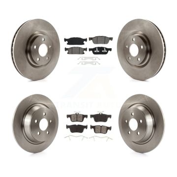 Front Rear Disc Brake Rotors And Semi-Metallic Pads Kit For Ford Edge K8S-102674