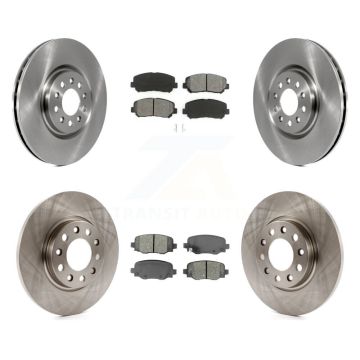 Front Rear Disc Brake Rotors And Semi-Metallic Pads Kit For Chrysler 200 K8S-102679