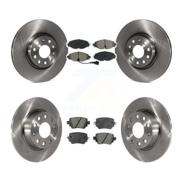 Front Rear Disc Brake Rotor Semi-Metallic Pad Kit For Volkswagen GTI Golf Alltrack Passat K8S-102688