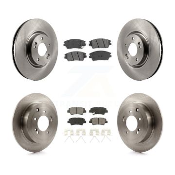 Front Rear Brake Rotor & Semi-Metallic Pad Kit For Kia Sportage With Manual Parking K8S-102701