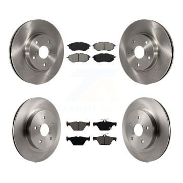 Front Rear Disc Brake Rotors And Semi-Metallic Pads Kit For 2015 Subaru Legacy 2.5L K8S-102708