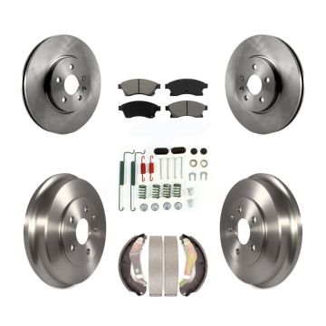 Front Rear Brake Rotors Semi-Metallic Pad Drum Kit (7Pc) For 2013-2014 Chevrolet Sonic RS K8S-102713