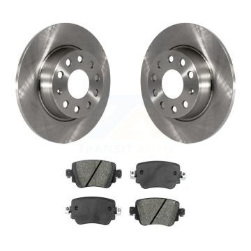 Rear Brake Rotor Semi-Metallic Pad Kit For Volkswagen Golf SportWagen Passat GTI Alltrack K8S-102723