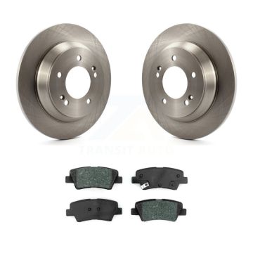 Rear Brake Rotors Semi-Metallic Pad Kit For 2014-2017 Kia Rondo With Manual Parking K8S-102735