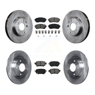 Front Rear Disc Brake Rotors And Semi-Metallic Pads Kit For 2016-2018 Mazda 6 K8S-102737