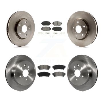 Front Rear Disc Brake Rotors Semi-Metallic Pad Kit (6Pc) For 2014 Lexus IS250 C F Sport K8S-102743