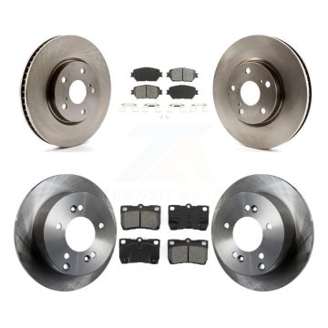 Front Rear Disc Brake Rotors And Semi-Metallic Pads Kit (6Pc) For Lexus IS250 K8S-102744