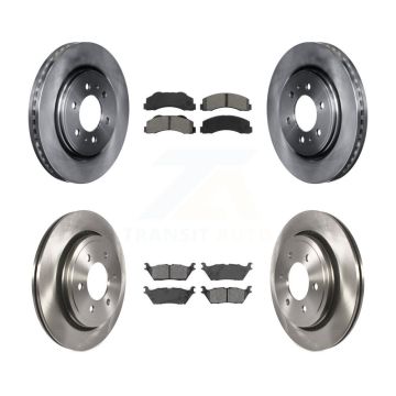 Front Rear Brake Rotor & Semi-Metallic Pad Kit For Ford F-150 With Electric Parking K8S-102746