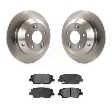 Rear Brake Rotors & Semi-Metallic Pad Kit For 14-15 Kia Sorento With Red Painted Calipers K8S-102750