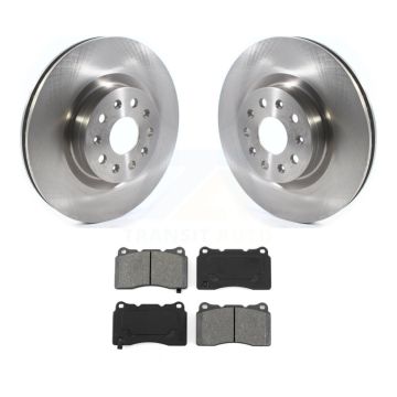 Front Disc Brake Rotors And Semi-Metallic Pads Kit For Cadillac CTS CT6 K8S-102751