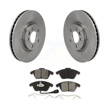 Front Brake Rotor Semi-Metallic Pad Kit For Volkswagen CC With 340mm Diameter K8S-102764