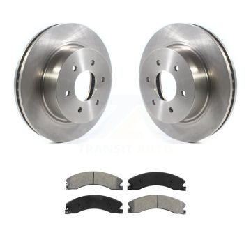Front Disc Brake Rotors And Semi-Metallic Pads Kit For 2016-2024 Nissan TITAN XD K8S-102768