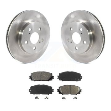 Front Disc Brake Rotors And Semi-Metallic Pads Kit For Toyota Corolla Prius Prime AWD-e K8S-102771