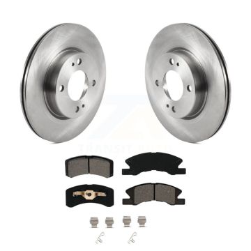 Front Disc Brake Rotors And Semi-Metallic Pads Kit For 2017-2024 Mitsubishi Mirage G4 K8S-102772