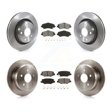 Front Rear Disc Brake Rotors And Semi-Metallic Pads Kit For Jeep Wrangler JK K8S-102785