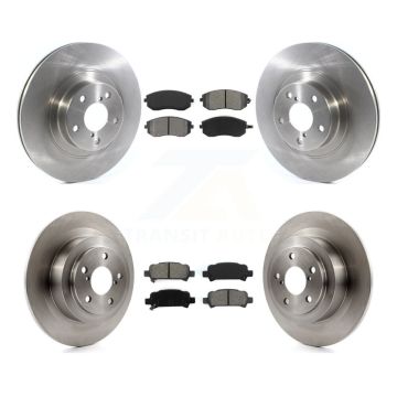 Front Rear Disc Brake Rotors Semi-Metallic Pad Kit For 2005-2006 Subaru Baja Turbocharged K8S-102796