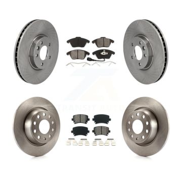 Front Rear Disc Brake Rotors And Semi-Metallic Pads Kit For Volkswagen CC K8S-102802