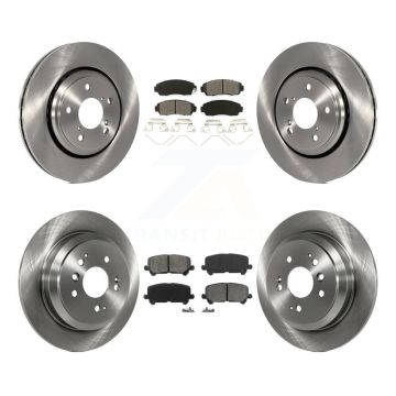 Front Rear Disc Brake Rotors And Semi-Metallic Pads Kit For 2019-2024 Honda Passport K8S-102804