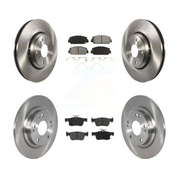 Front Rear Disc Brake Rotors And Semi-Metallic Pads Kit For Honda Civic K8S-102810