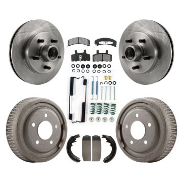 Front Rear Disc Brake Rotor Semi-Metallic Pad Drum Kit (7Pc) For Chevrolet C1500 Suburban K8S-102833