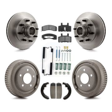 Front Rear Disc Brake Rotor Semi-Metallic Pad Drum Kit (7Pc) For Chevrolet C1500 Suburban K8S-102835