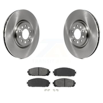 Front Brake Rotors Semi-Metallic Pad Kit For 14-23 Jeep Cherokee With Dual Piston Caliper K8S-102836