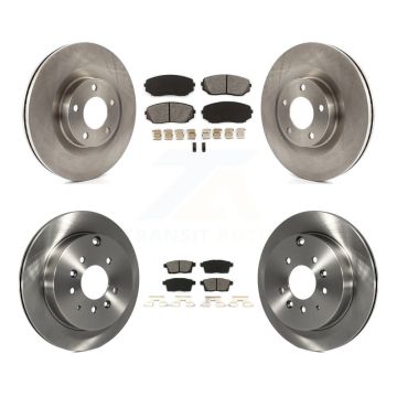 Front Rear Disc Brake Rotors And Semi-Metallic Pads Kit For Ford Edge Lincoln MKX K8S-102843