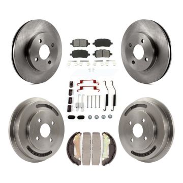 Front Rear Brake Rotor Semi-Metallic Pad & Drum Kit (7Pc) For Chevrolet Cobalt Pontiac G5 K8S-102848