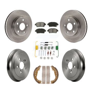 Front Rear Disc Brake Rotors Semi-Metallic Pad & Drum Kit (7Pc) For 2000 Toyota Celica GT K8S-102850