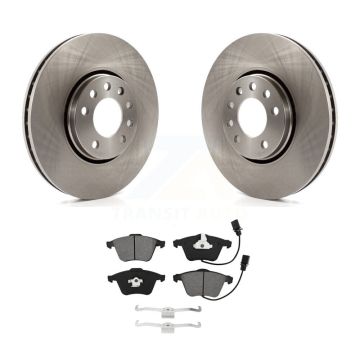 Front Brake Rotors Semi-Metallic Pad Kit For 10 Saab 9-3X With 302mm Diameter Rotor K8S-102862