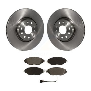 Front Disc Brake Rotors And Semi-Metallic Pads Kit For Volkswagen Jetta GTI K8S-102865