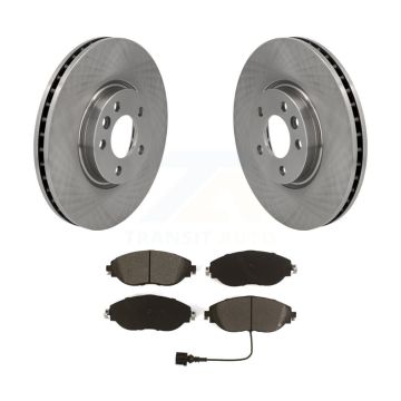 Front Disc Brake Rotors And Semi-Metallic Pads Kit For Volkswagen CC AWD K8S-102880