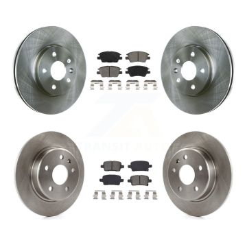 Front Rear Disc Brake Rotors & Semi-Metallic Pad Kit For Chevrolet Cruze Bolt EV Volt EUV K8S-102891