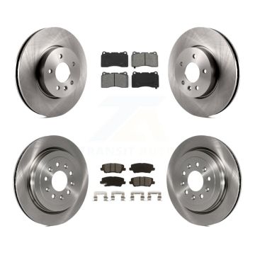 Front Rear Disc Brake Rotors And Semi-Metallic Pads Kit For Cadillac ATS K8S-102895